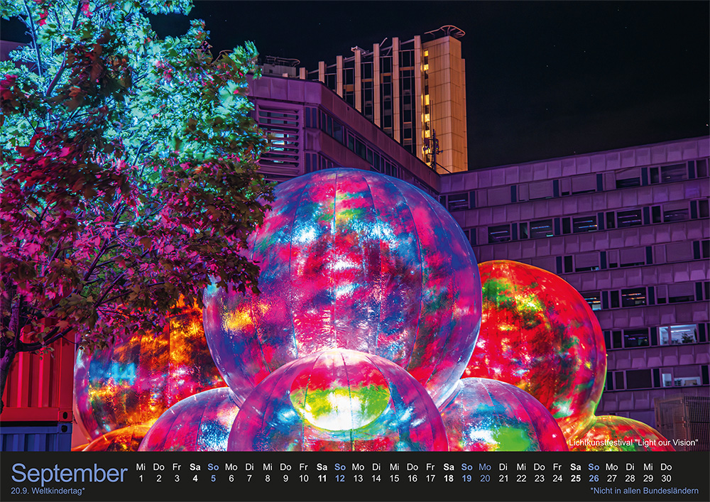 Chemnitz-Kalender 2027 – Lichtkunst auf dem Marienplatz