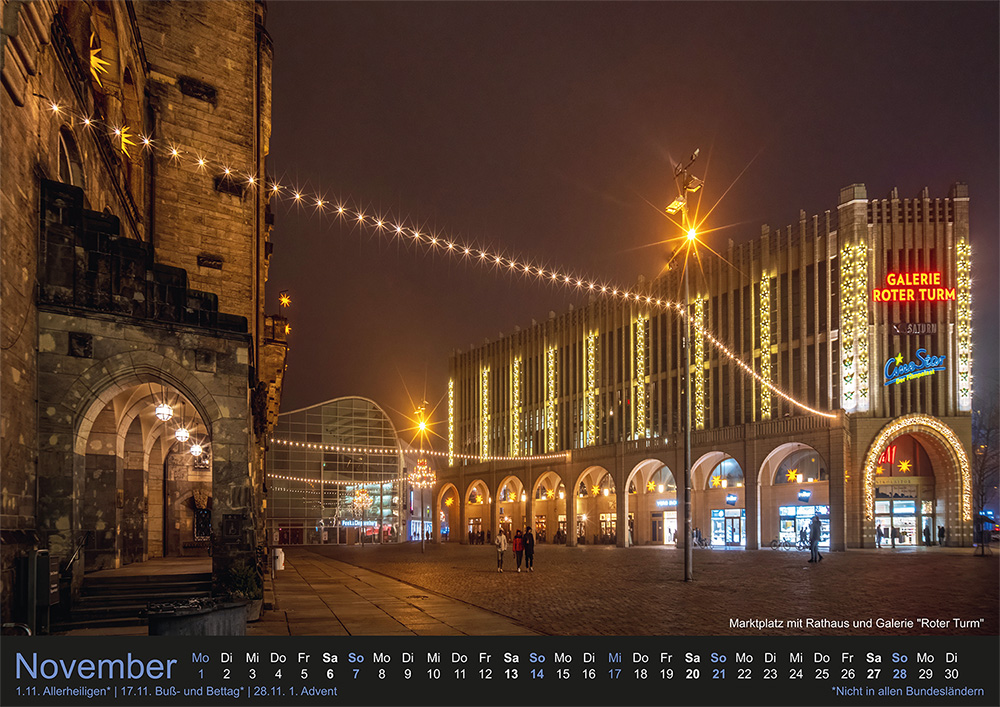 Chemnitz-Kalender 2027 – Marktplatz, Rathaus und Galerie Roter Turm