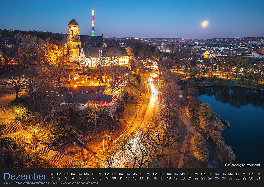 Chemnitz-Kalender 2027 – Der Schloßberg bei Vollmond