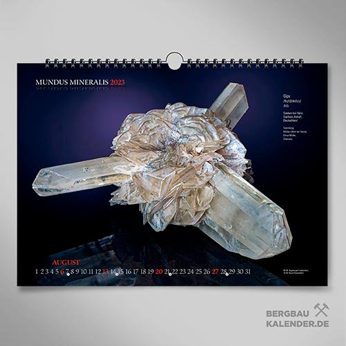 Mineralienkalender MUNDUS MINERALIS 2023 - August