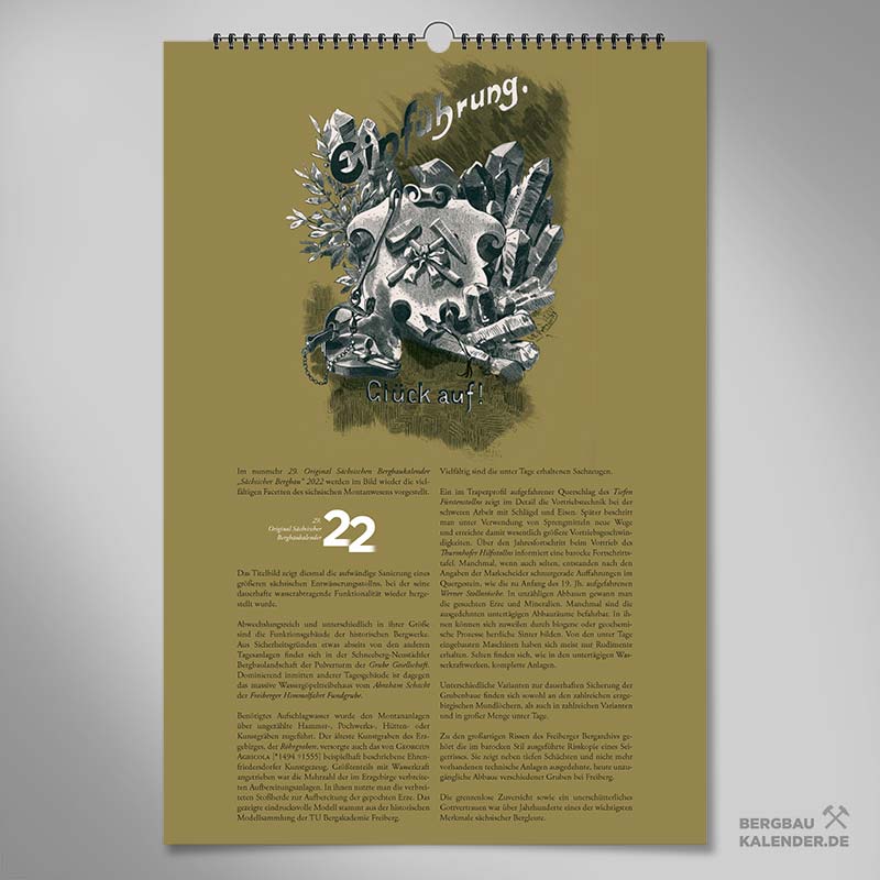 Bergbaukalender 2022 - Vorsatzblatt