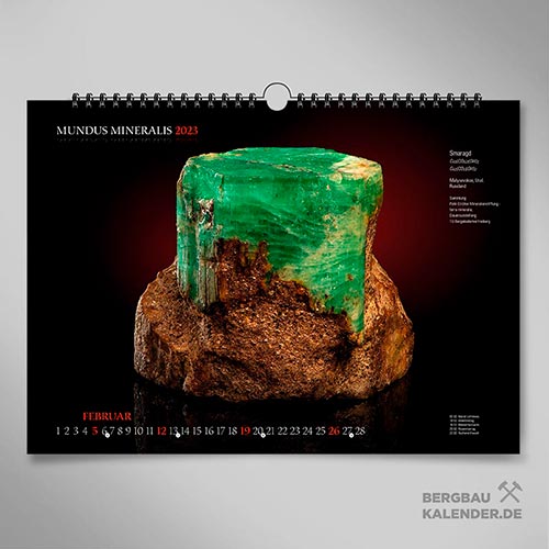 Mineralienkalender MUNDUS MINERALIS 2023 - Februar