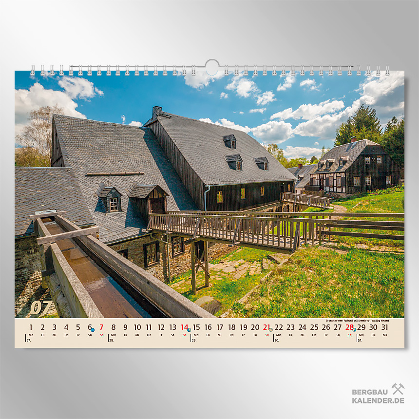 Erzgebirge Sehenswrdigkeiten: Kalender Glanzlichter Erzgebirge 2024 - Technisches Museum Siebenschlehener Pochwerk