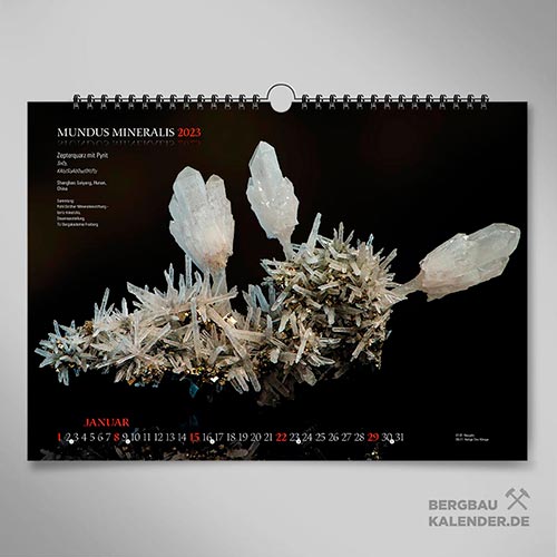 Mineralienkalender MUNDUS MINERALIS 2023 - Januar