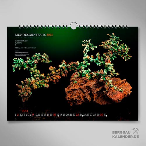 Mineralienkalender MUNDUS MINERALIS 2023 - Juli
