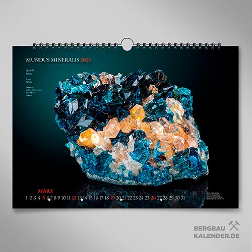 Mineralienkalender MUNDUS MINERALIS 2023 - März