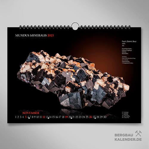 Mineralienkalender MUNDUS MINERALIS 2023 - November