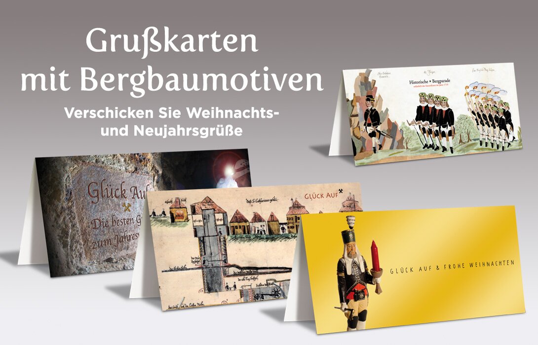 Grußkarten mit Bergbaumotiven