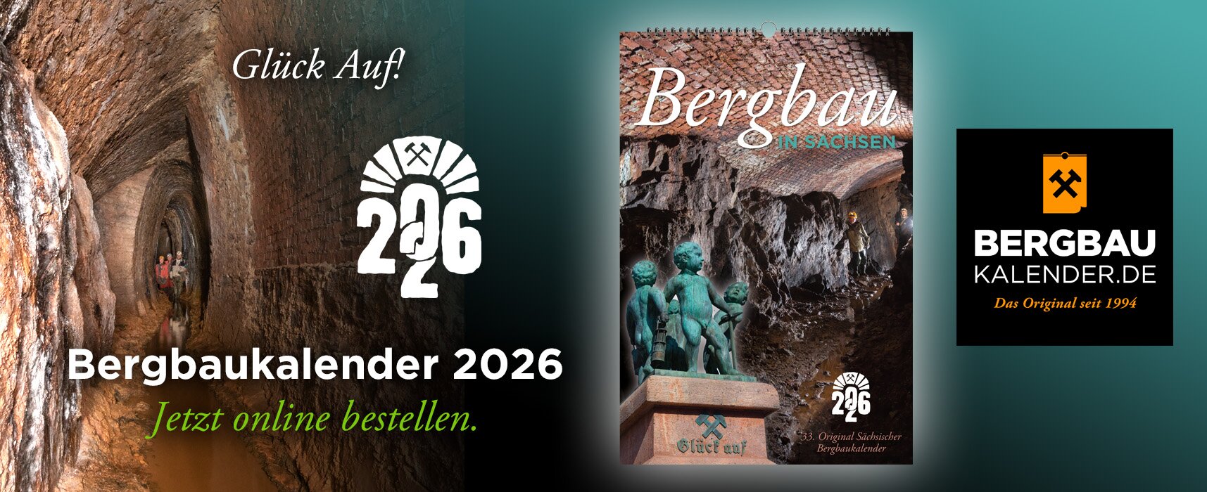 Bergbaukalender 2026 - Jetzt online bestellen.