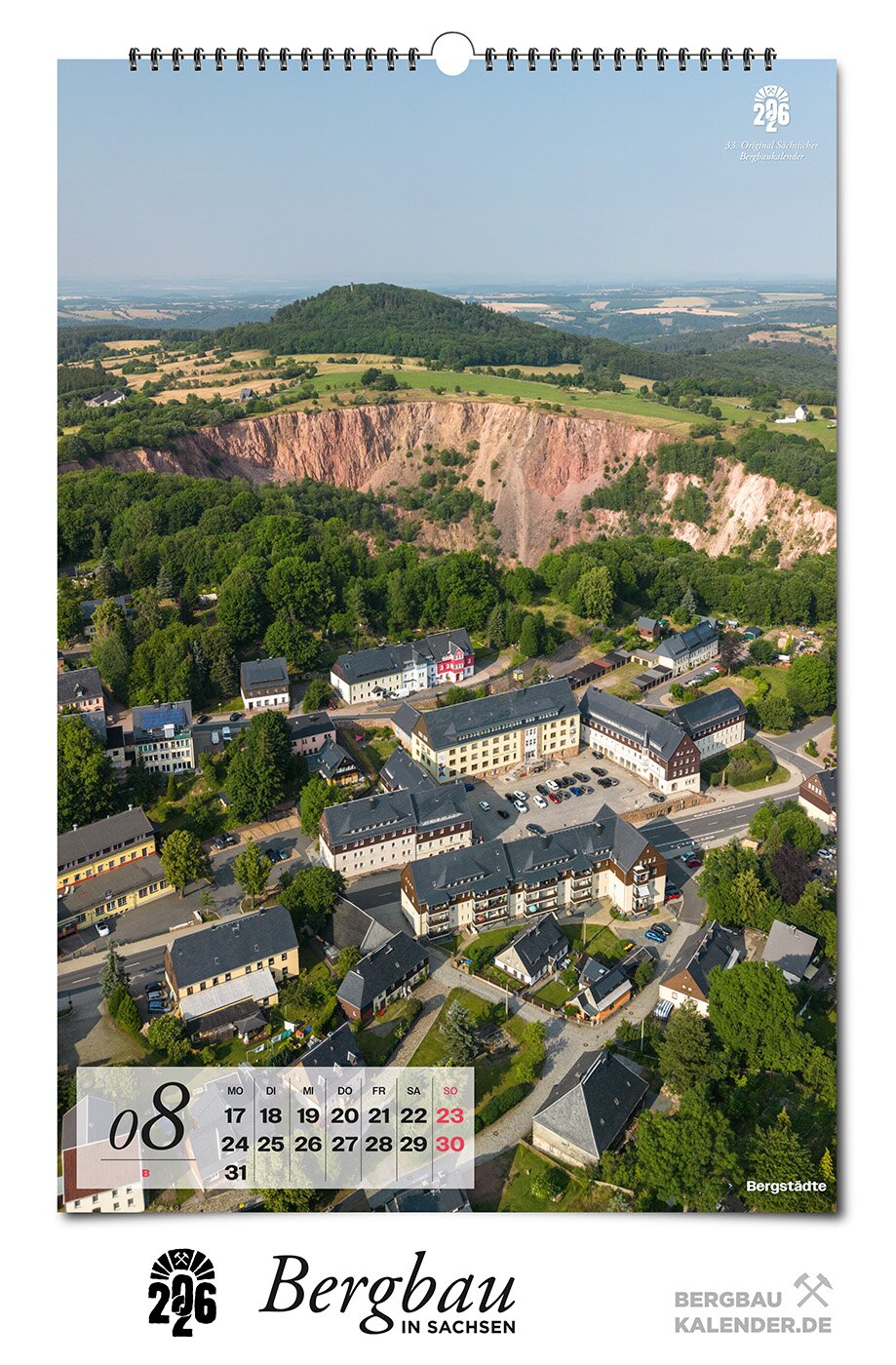 Bergbaukalender 2026 - August B - Bergstädte