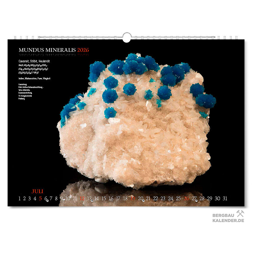 Mundus Mineralis 2026 - Mineralienkalender - Juli