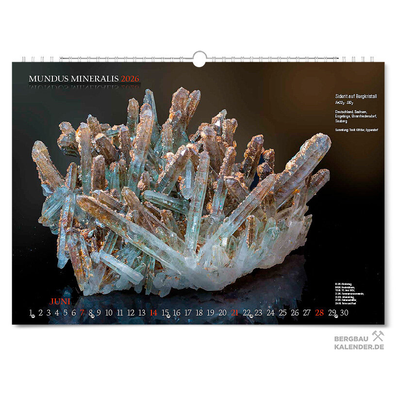 Mundus Mineralis 2026 - Mineralienkalender - Juni