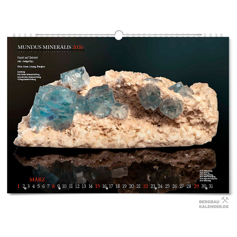 Mundus Mineralis 2026 - Mineralienkalender - März