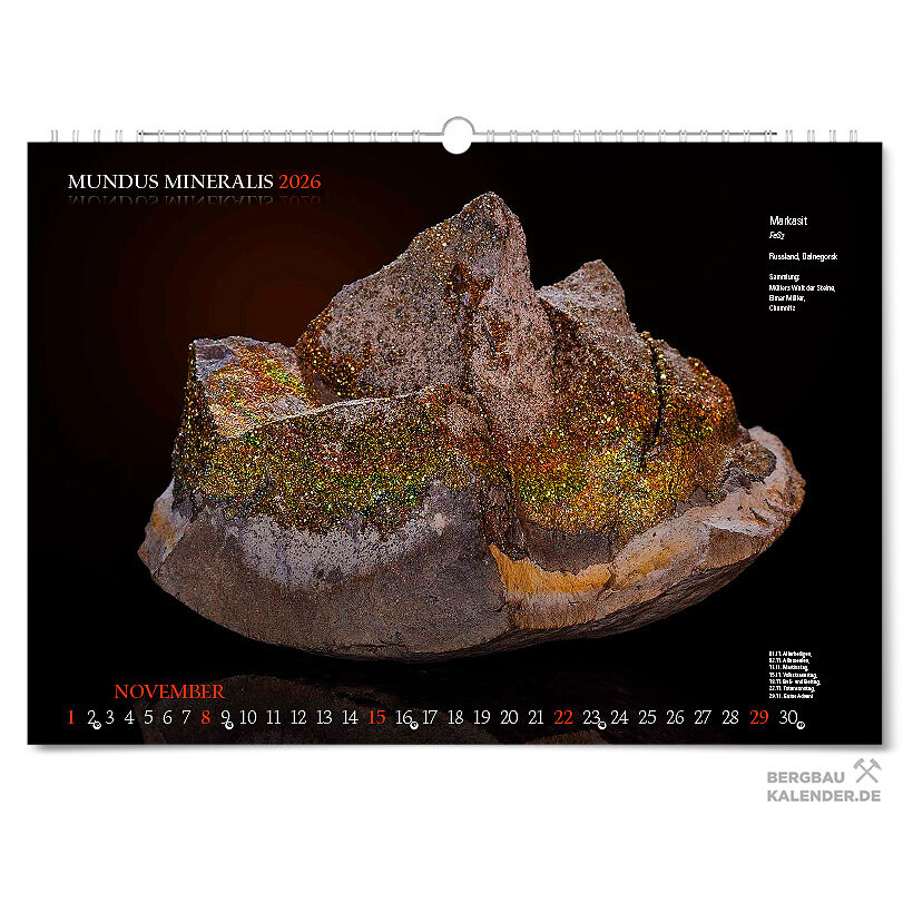 Mundus Mineralis 2026 - Mineralienkalender - November