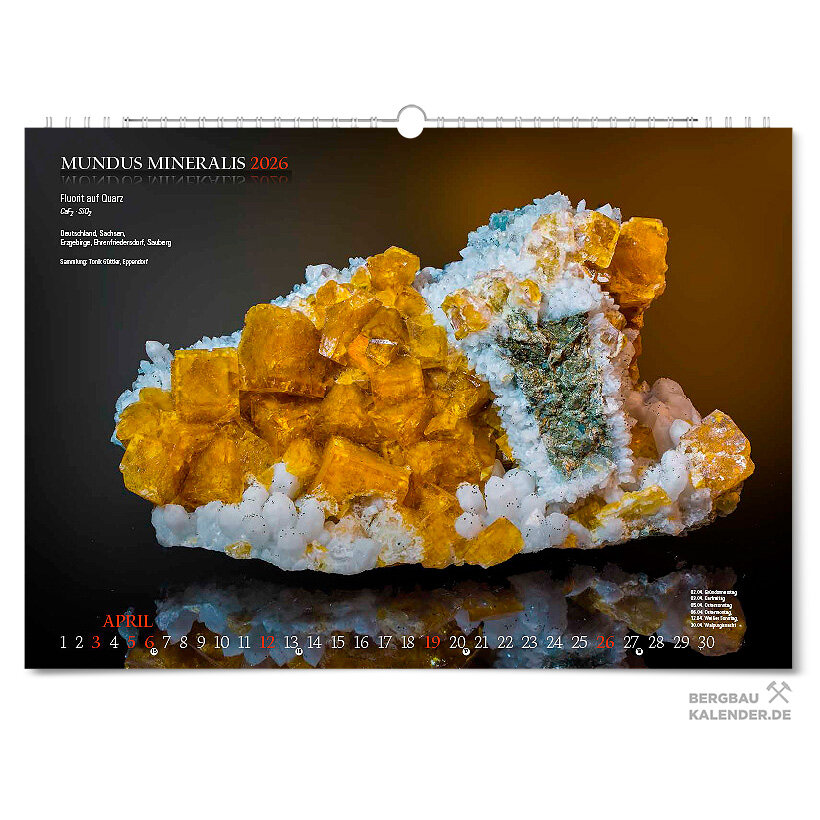 Mundus Mineralis 2026 - Mineralienkalender - April
