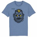 T-Shirt BERGMANN - Unisex - Biobaumwolle blau - 8 Größen...