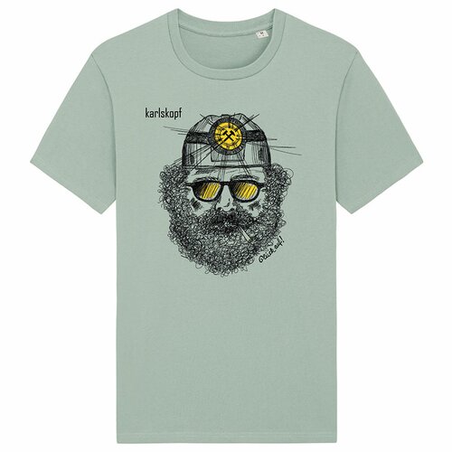 T-Shirt BERGMANN - Unisex - Biobaumwolle Mint - 8 Gren von S bis 5XL - Rundhals - gute Qualitt und angenehme Trageeigenschaften - perfektes Geschenk