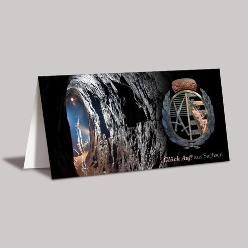 Greeting Card Mining - Good luck! from Saxony