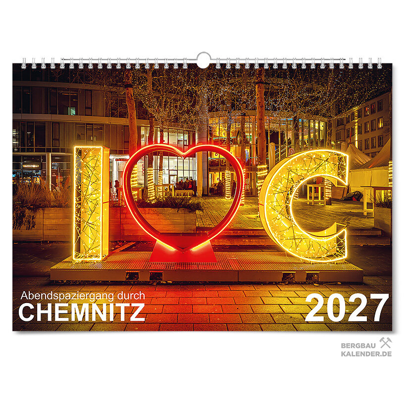 2027 Wall Calendar An Evening Stroll Through Chemnitz