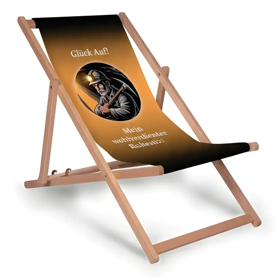 Garden deck chair Miner Underground - Good luck!