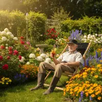 Deck Chair King Miner | Wooden Sun Lounger with Miner...