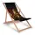 Deck Chair King Miner | Wooden Sun Lounger with Miner Worker Motif