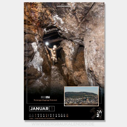 Bergbaukalender 2020: UNESCO-Welterbe-Nominierung "Montanregion Erzgebirge/Kru&scaron;nohorí" - Wandkalender