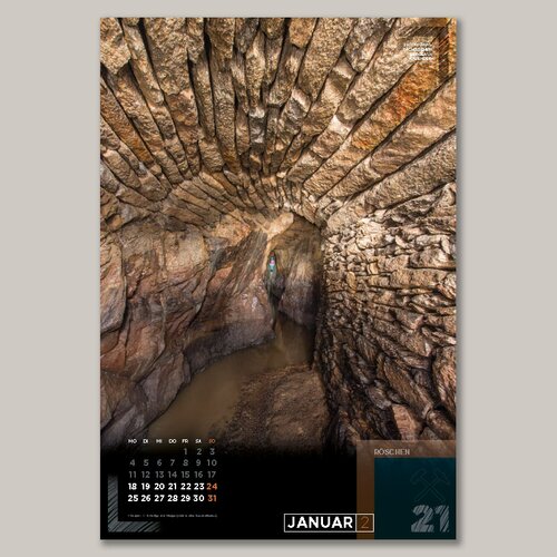 28. Bergbaukalender 2021: Wandkalender zum historischen Bergbau in Sachsen