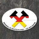 ovaler Bergbau-Aufkleber Bergbau in Deutschland - Ich bin...